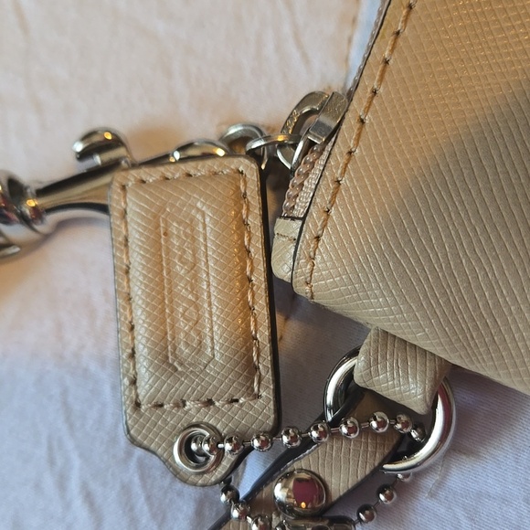 Coach Tan Wristlet Clutch with Bow Accent - Picture 2 of 5
